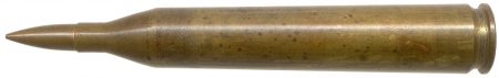 Lot 42 - Cal. .50-.30 high velocity dummy cartridge, “F A 42.” One tiny hole on shoulder. Case has not been fired. No primer, GM bullet. HWS Vol. II, page 236-237, Fig. 219. Ex-Woodin collection. $400-600